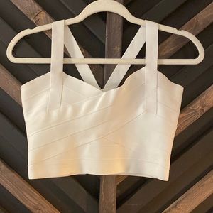 Bandage white crop top